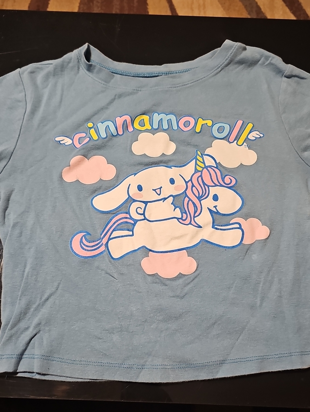 Sanrio Cinnamoroll Pastel Blue Tee with Unicorn Graphic